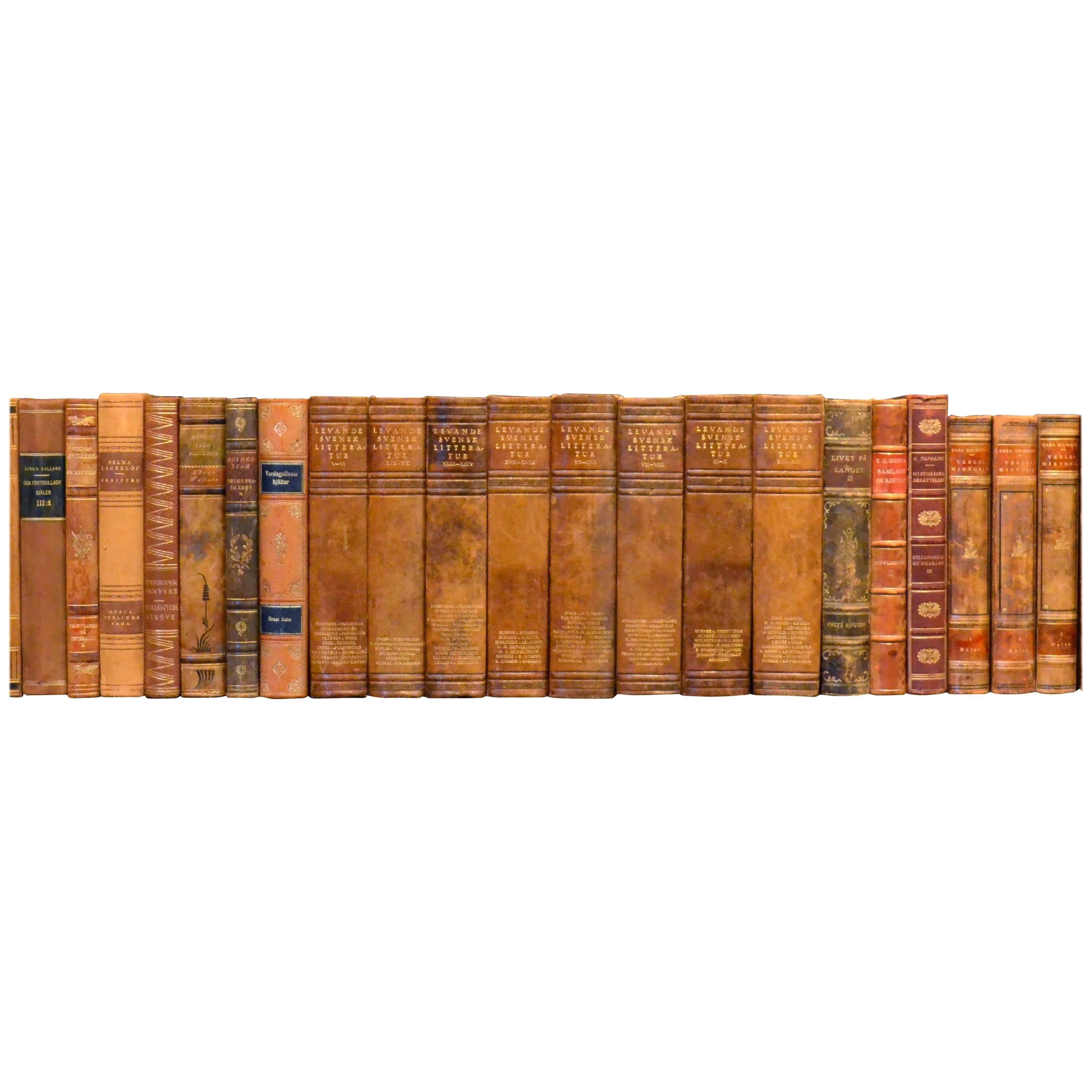Early 20th Century Leather Bound Library Books Series 40
