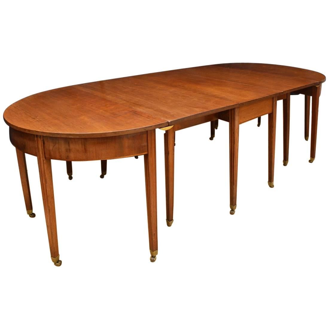 Chippendale Malborough Style Drop Leaf Table with D Ends For Sale