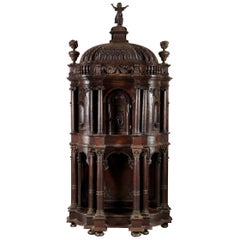 Architectural Tabernacle, Oak Wood, Spain, 17th Century