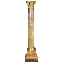 Column, Marble and Gilt Bronze, France, 19th Century