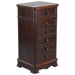 Louis Philippe Rosewood Cabinet with Marble Top, Mid-1800s