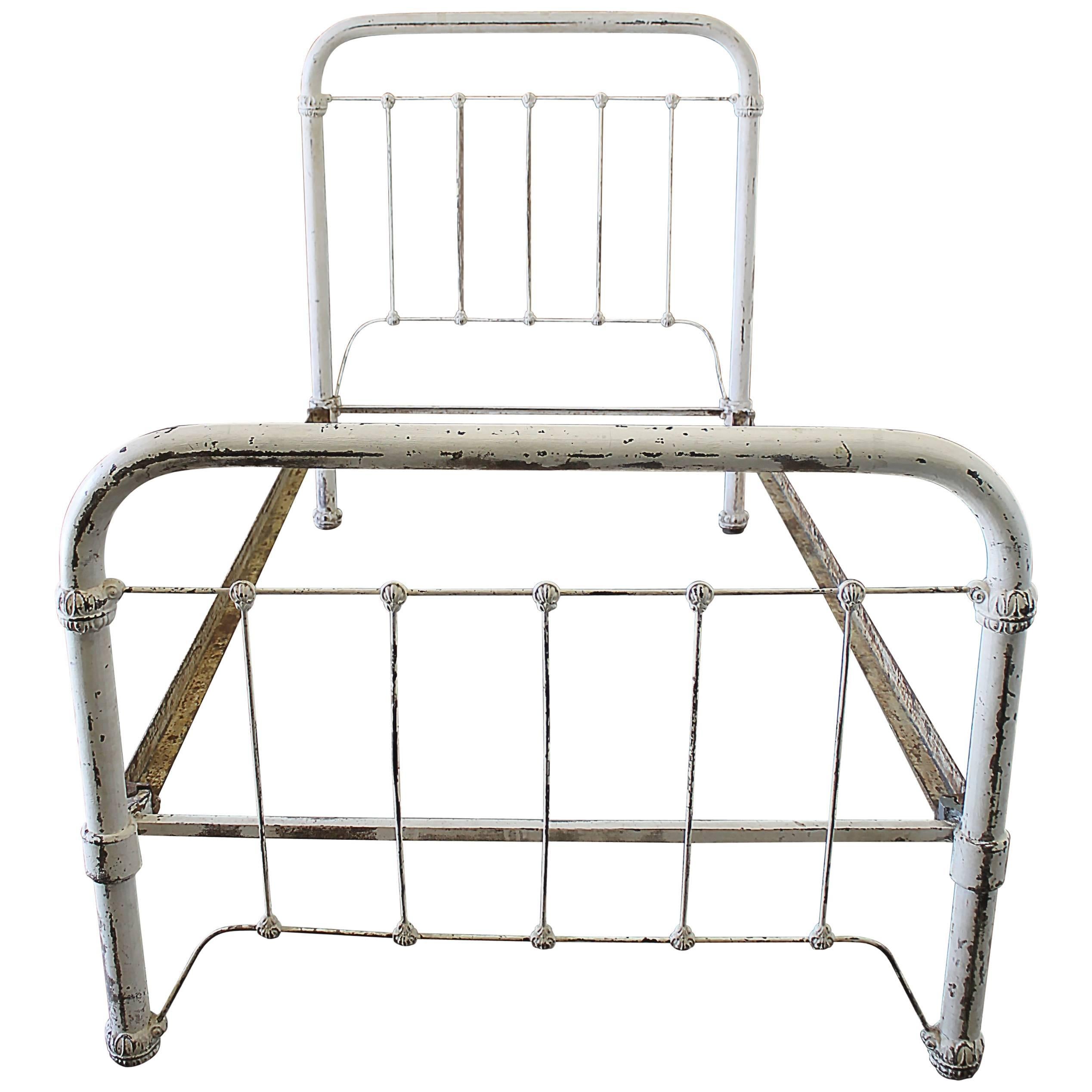 Antique Wrought Iron Twin Size Bed at 1stDibs