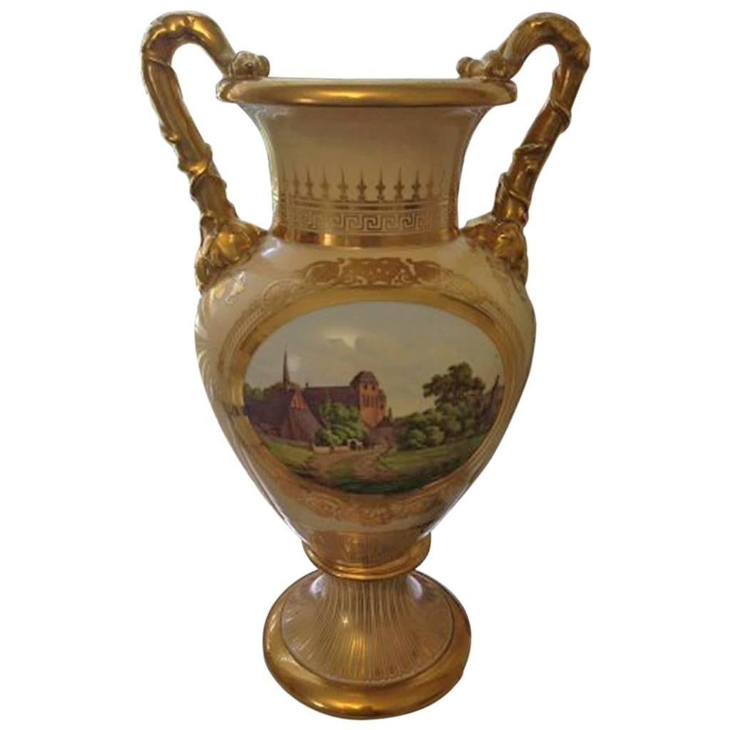 Bing & Grondahl Large Unique Ornamental Vase from 1860-1880 For Sale