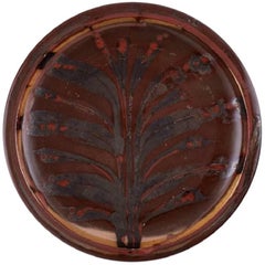 Vintage Robin Hopper, English / Canadian ceramist. Ceramic dish in luster glaze. 1980s