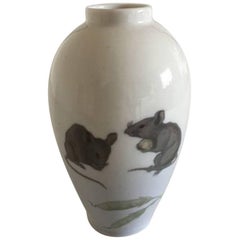 Royal Copenhagen Art Nouveau Vase with Rats #192/47B