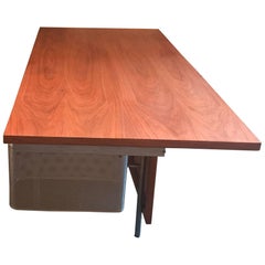 George Nelson Herman Miller Walnut Executive Desk with Return