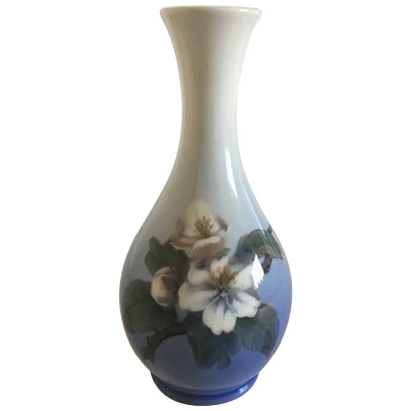 Royal Copenhagen Vase #53/57 with Flower Motif For Sale