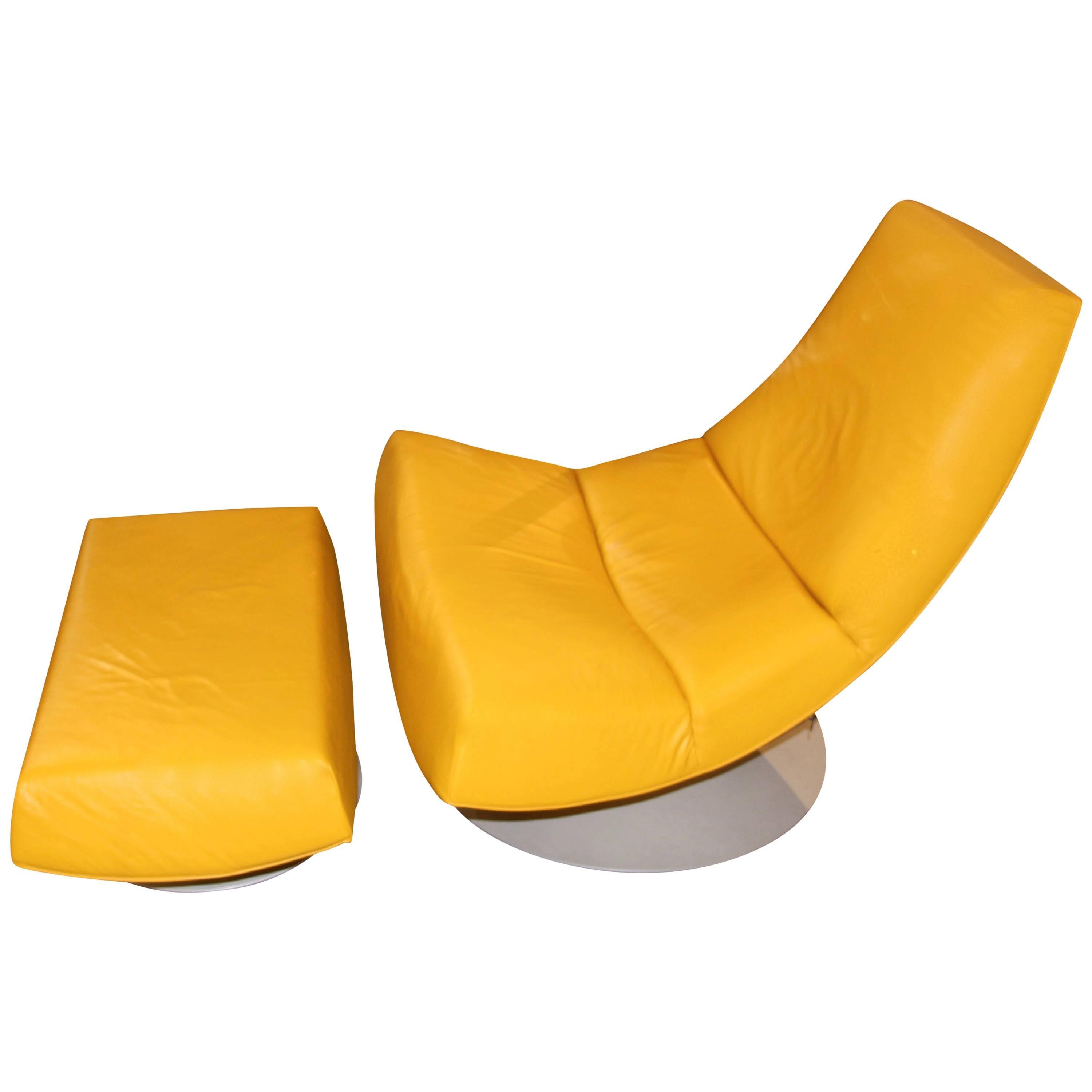 Montis Olivier Chair and Ottoman in Leather at 1stDibs | montis chair,  leather chair and ottoman