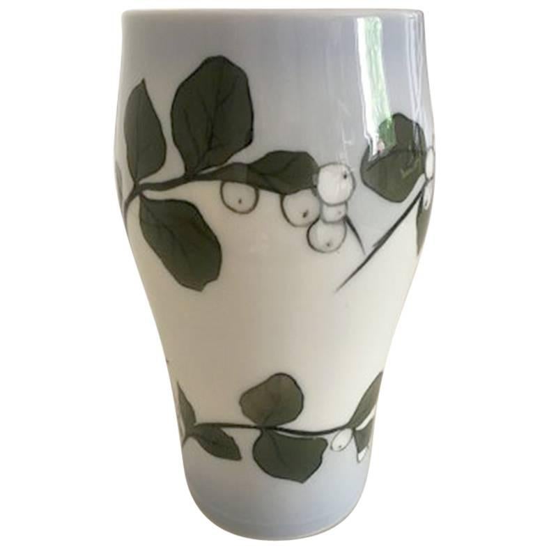 Royal Copenhagen Vase #204/65A with White Symphoricarpos For Sale