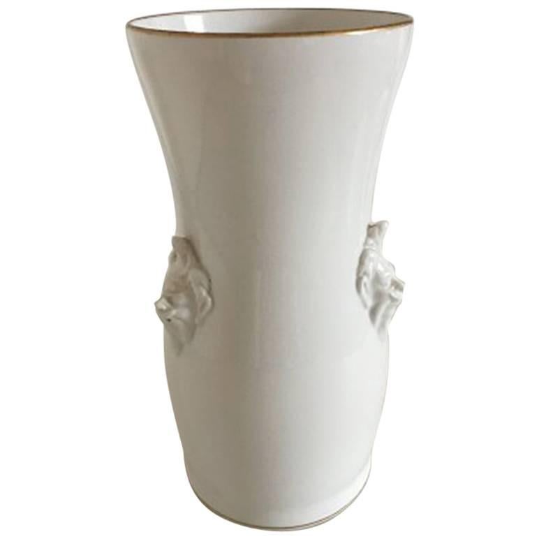 Royal Copenhagen Art Nouveau Vase with Faces #21/81 For Sale