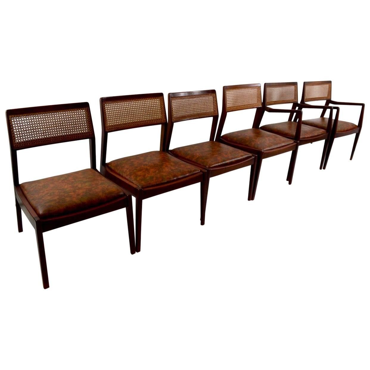 Set of Six Risom Dining Chairs