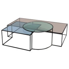 Geometrik Coffee Table, Contemporary Architectural Steel Coffee Table