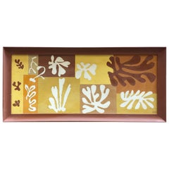 Quadro a foglie degli anni '50 ispirato a Matisse