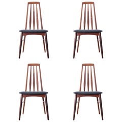 Mid-Century Modern Danish Set of Four Chairs in Rio Rosewood Model Eva