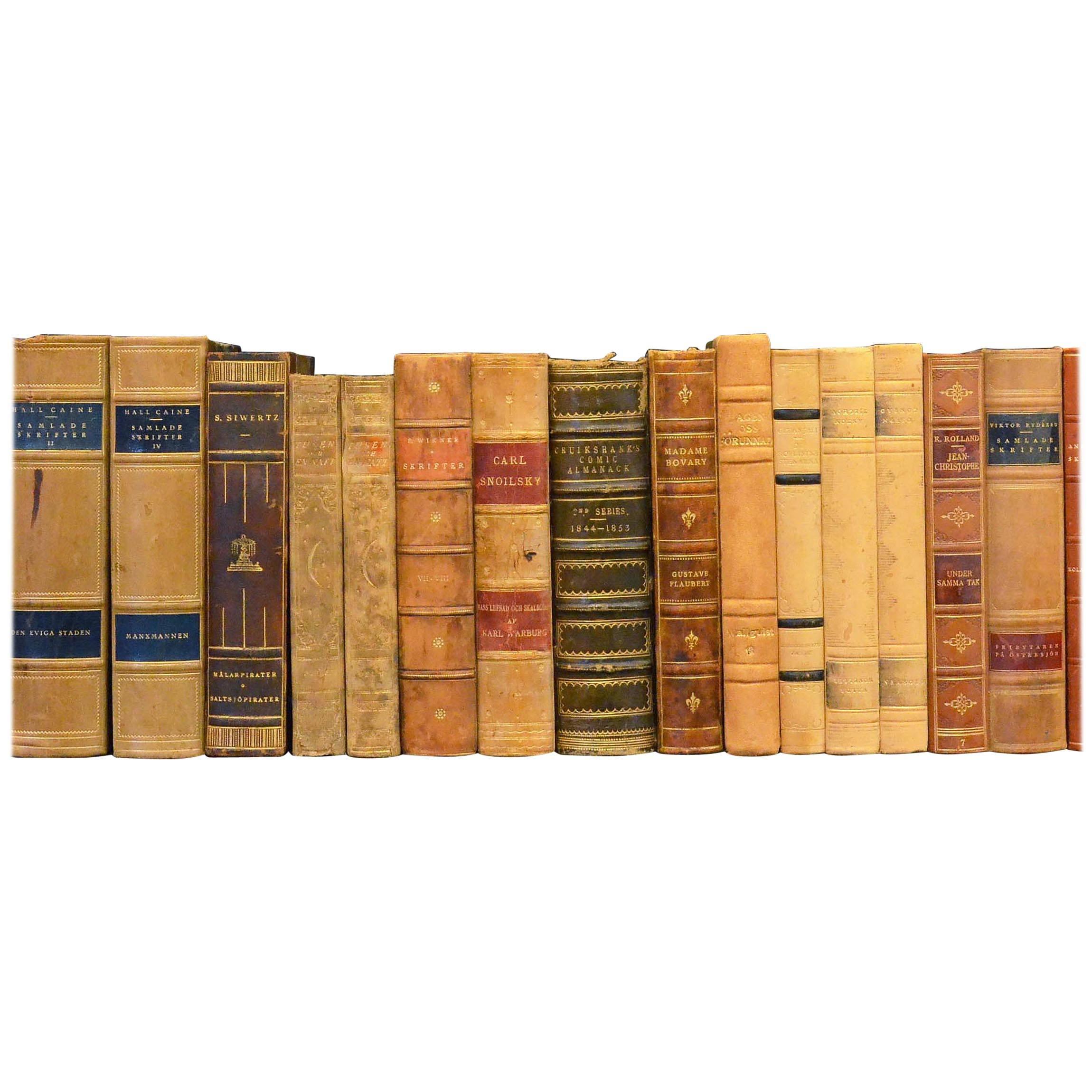 Early 20th Century Leather Bound Library Books Series 45