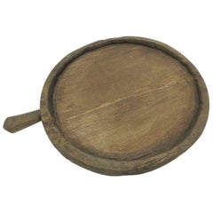 Vintage African Wood Hand-Carved Artisanal Tribal Tray