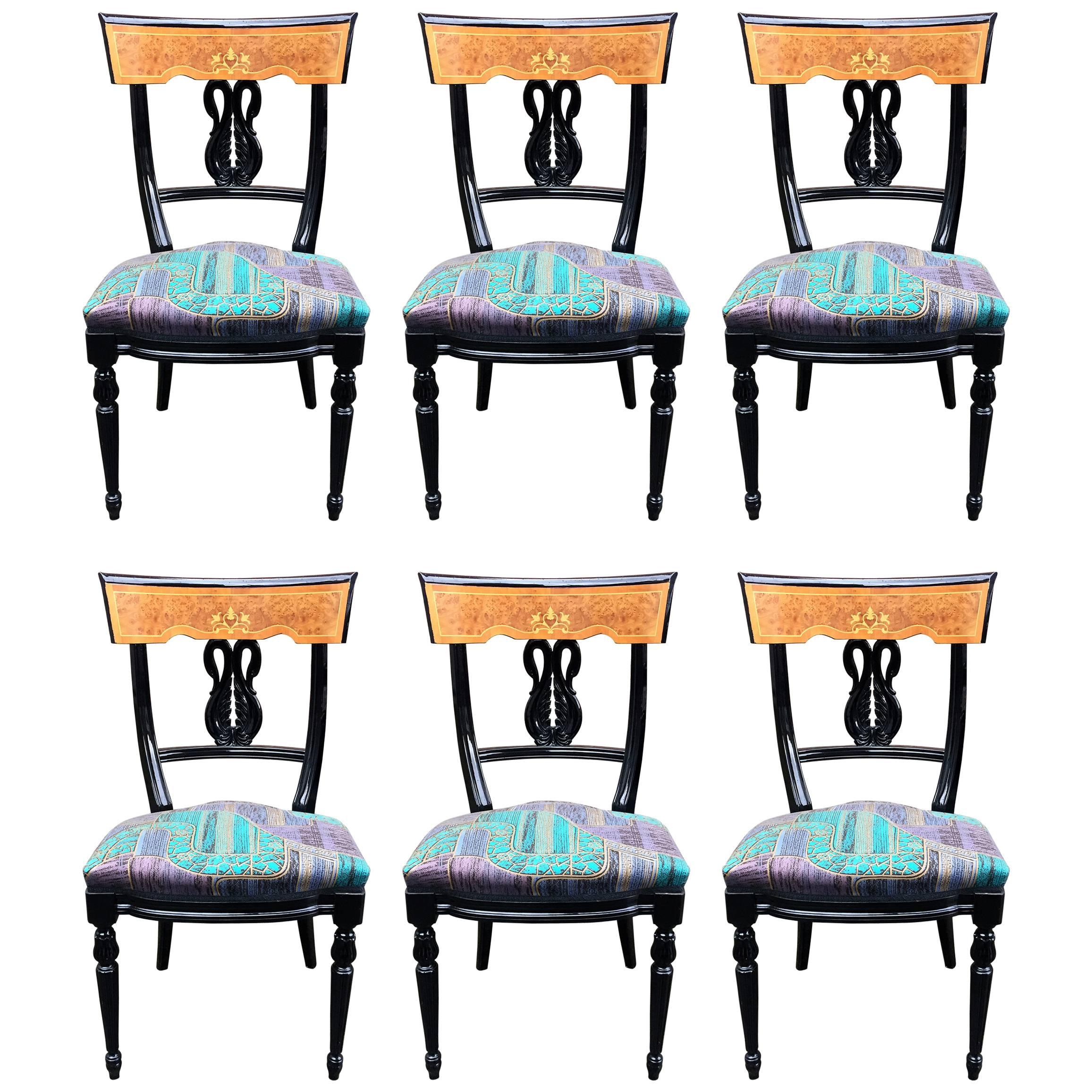 Six Neoclassical chairs circa 1970