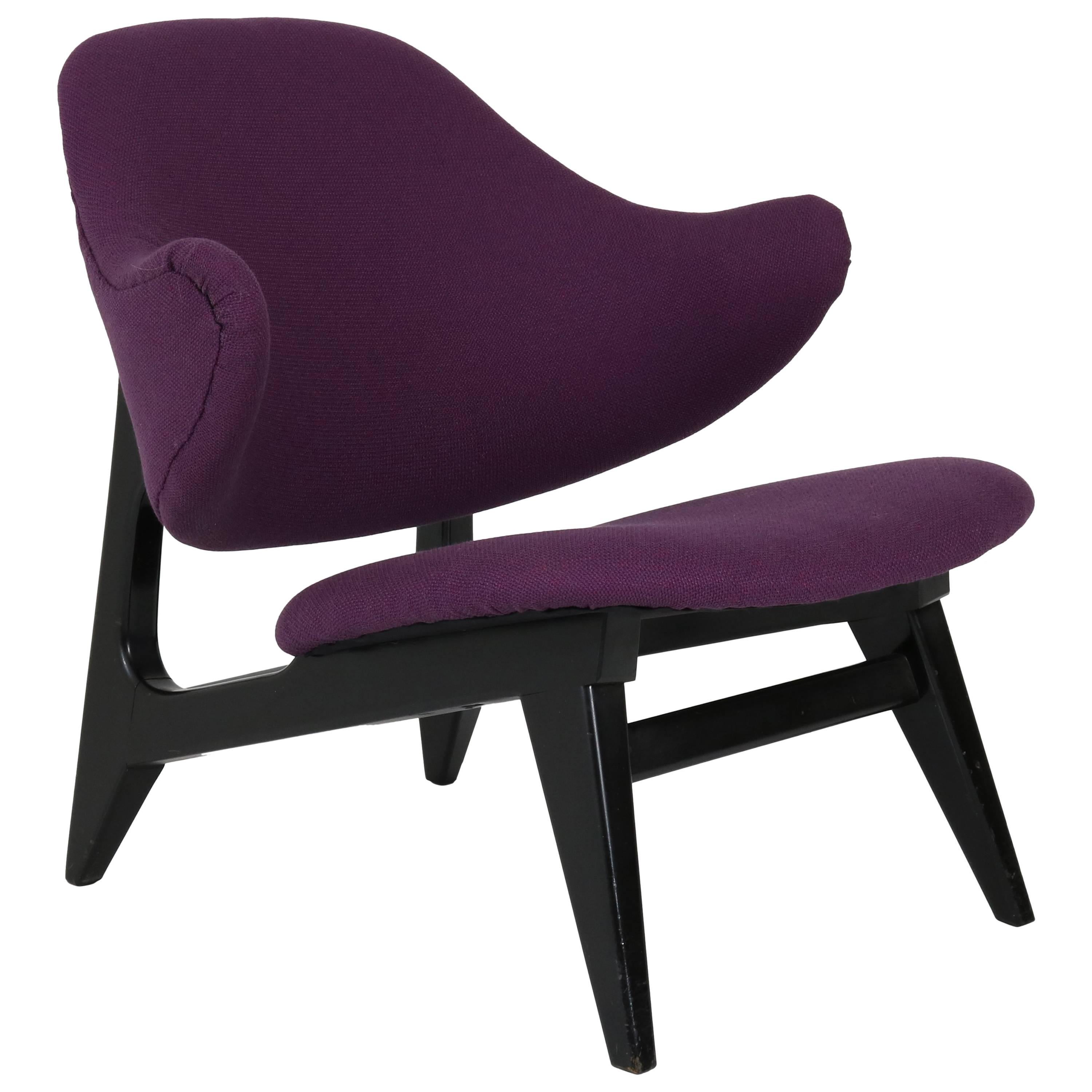Dutch Mid-Century Modern Lounge Chair by Louis Van Teeffelen for WeBe, 1960s