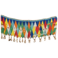 Early to Mid-20th Century Tribal Beaded Cache-Sexe Modesty Apron, Cameroon