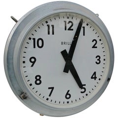 Double Side French Railway Clock from the 1960s, Metal