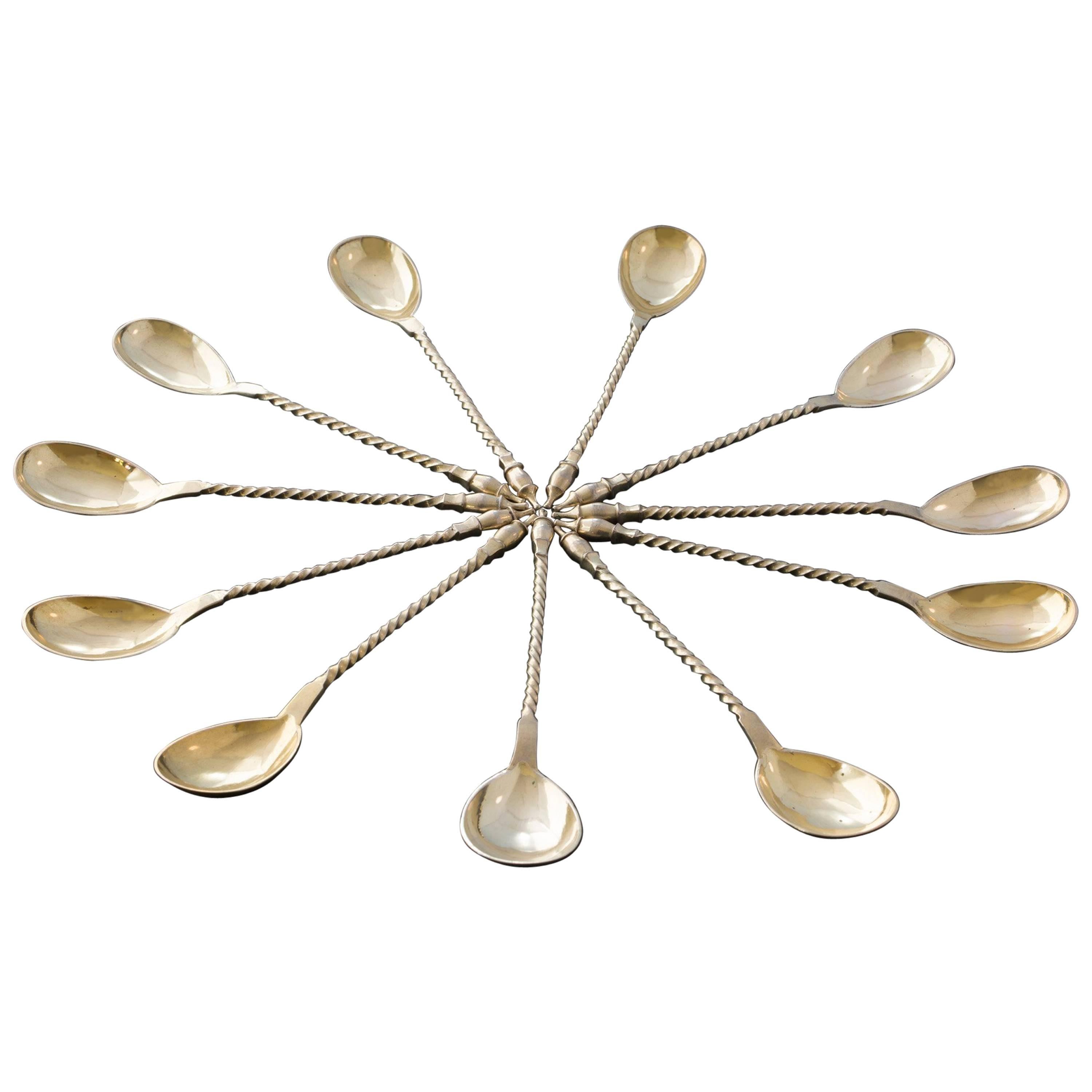 Antique Russian Demitasse Spoons For Sale