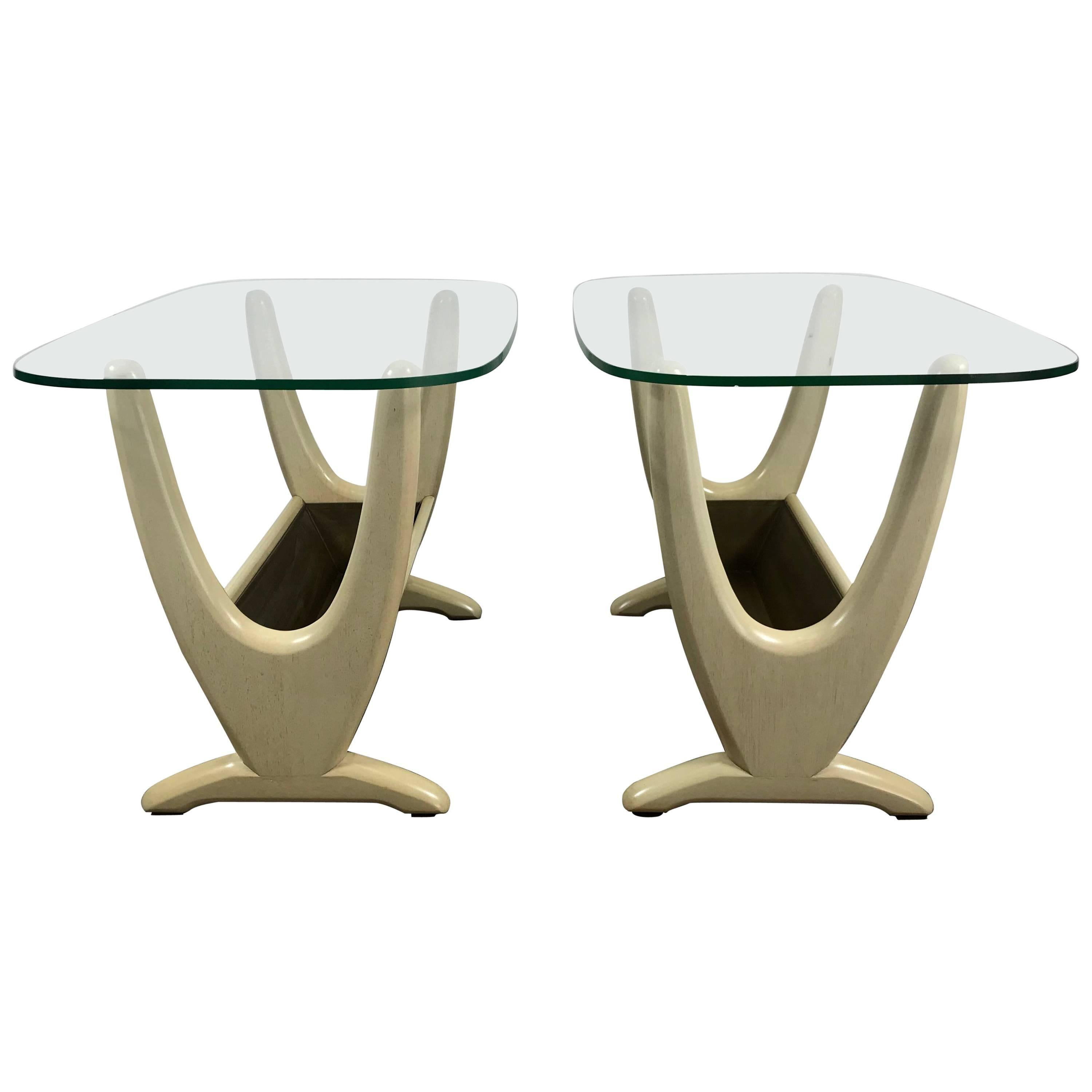 Pair of Midcentury End Tables with Planters by Adrian Pearsall