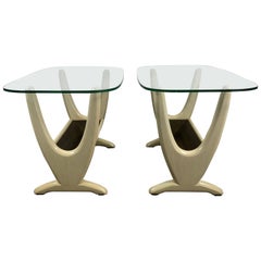 Antique Pair of Midcentury End Tables with Planters by Adrian Pearsall