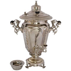 Antique Russian Silver Plate Samovar