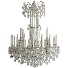 Magnificent 19th Century Signed Baccarat Silvered Bronze and Crystal Chandelier