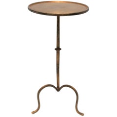 Gold Gilt Round Side Table with Tri-Pod Base, 21st Century