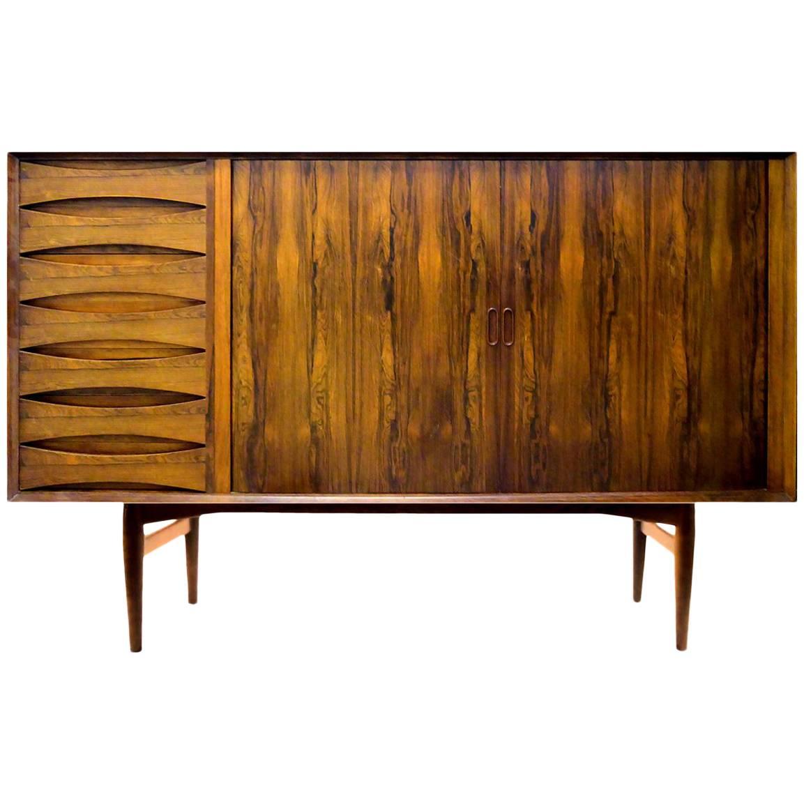 Rosewood Buffet or Sideboard by Arne Vodder for Sibast For Sale