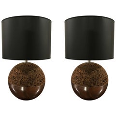 Pair of Laurel 1970s American Space Age Table Lamps