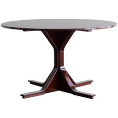 "Mod. 522" Rosewood Round Table by Gianfranco Frattini for Bernini, 1960