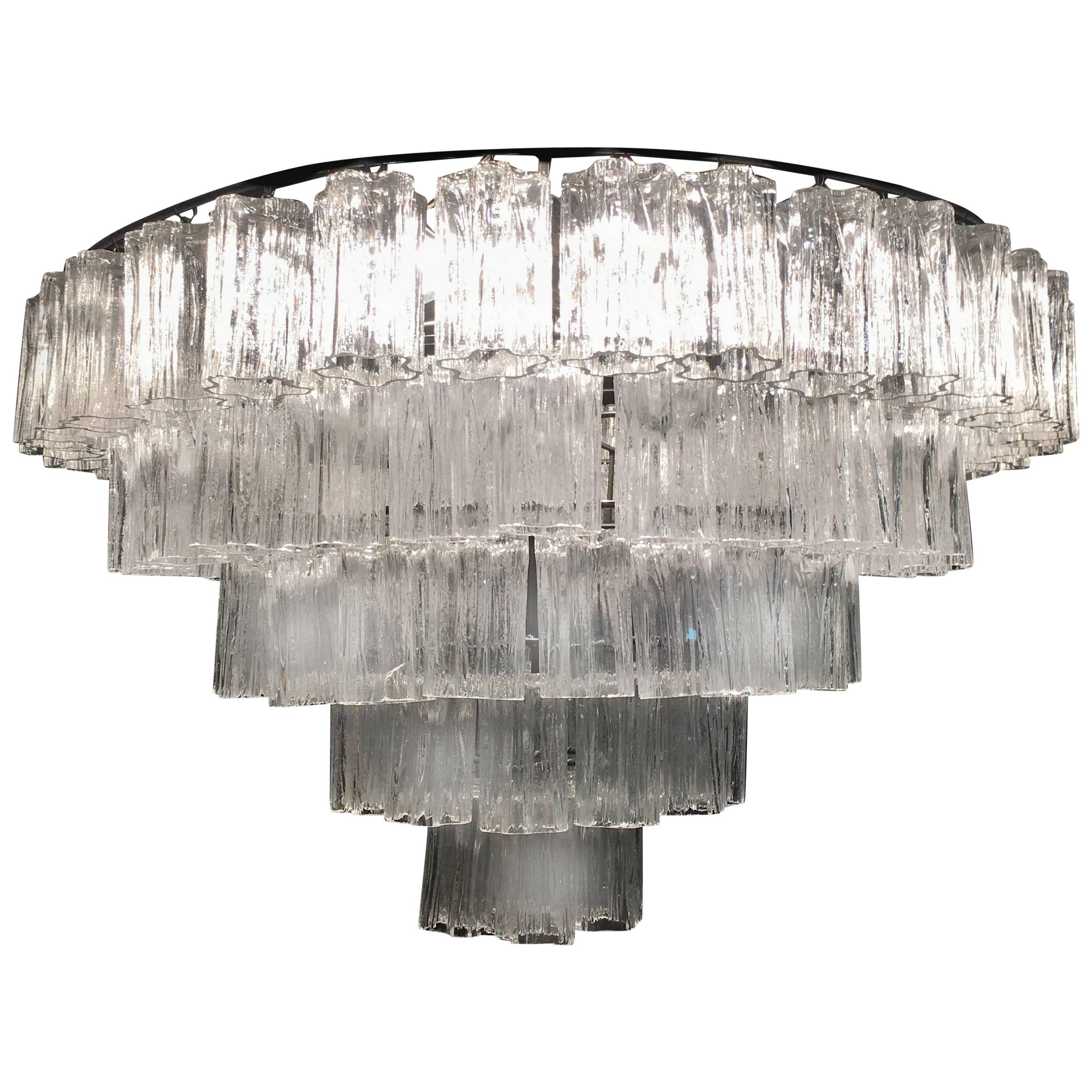 Italian Tronchi Chandelier Toni Zuccheri for Venini Style, Murano