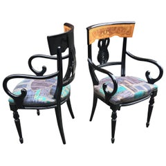 two Neoclassical armchairs circa 1970