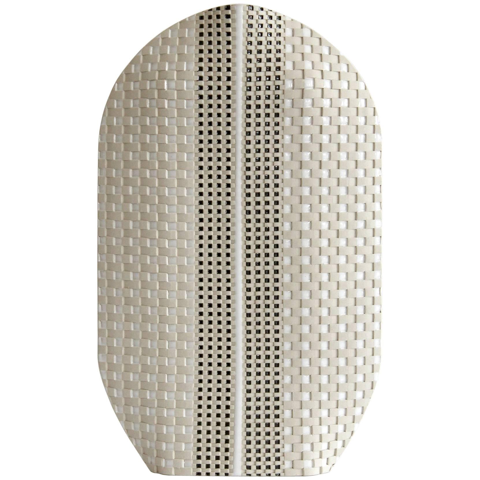 Contemporary Akan K20 Ceramic Vase Limited Edition, Handmade in France For Sale