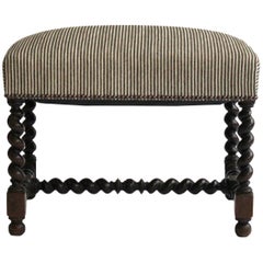 Antique French Reupholstered Ottoman