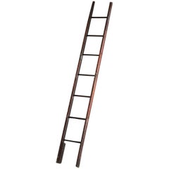 Used Rare Georgian Folding Library Stick Ladder