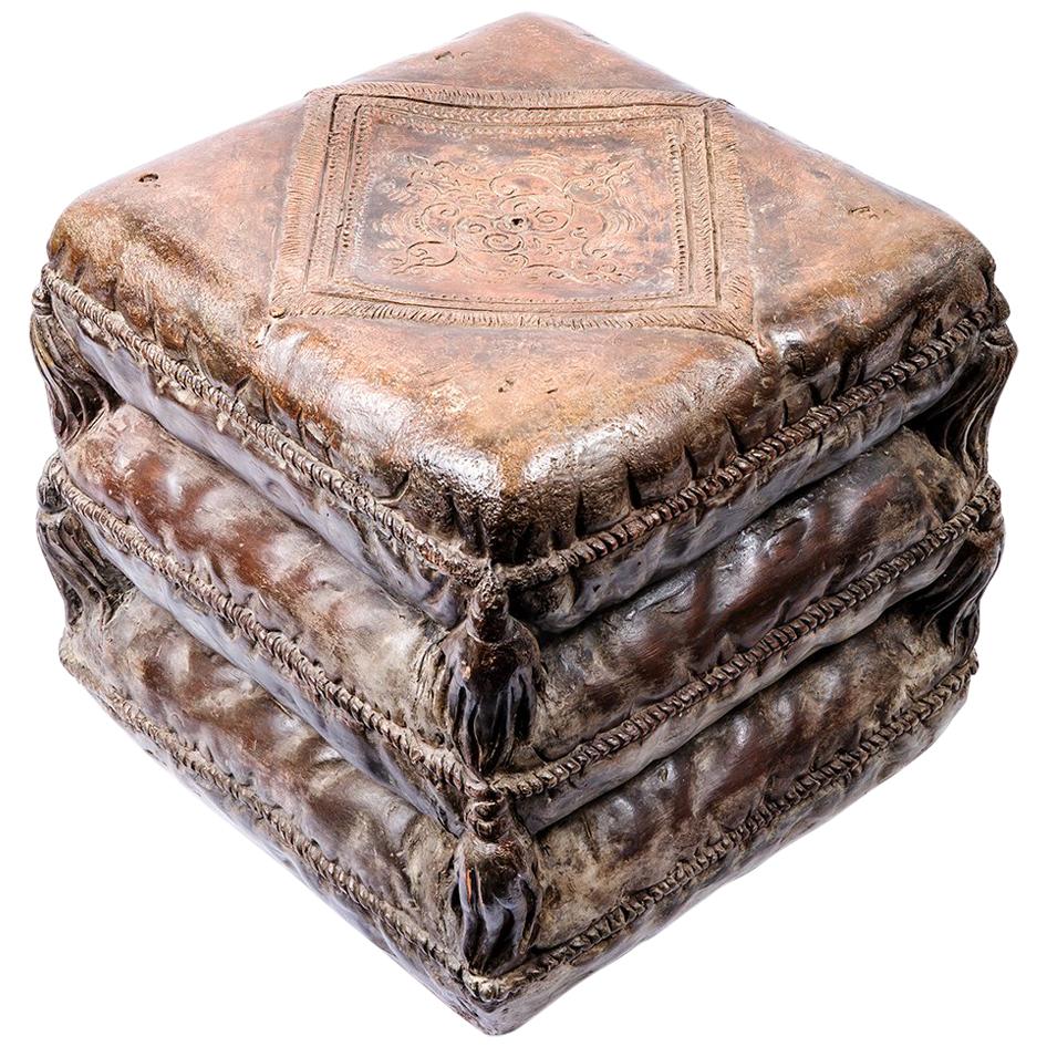 Venetian Terracotta Stool from Early 19th Century, Italy For Sale