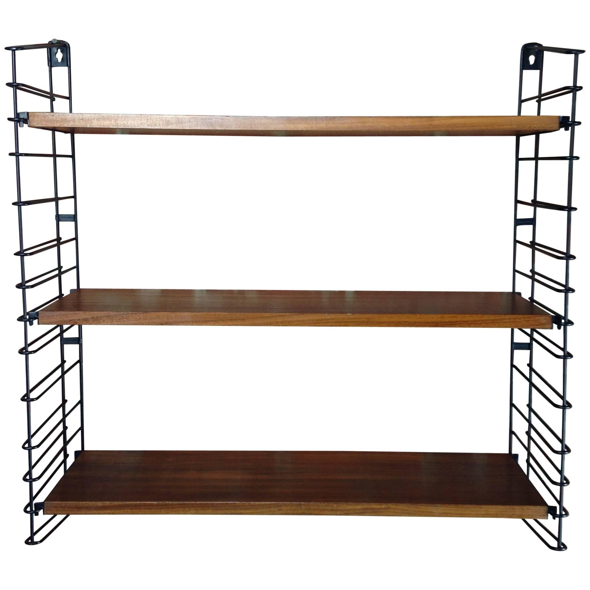 Wood Tomado Holland Book Shelving Rack Designed by D. Dekker, 1950s