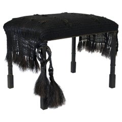 Modern Medieval Handmade Horsehair, Iron Bench/Stool Designed by J.M. Szymanski