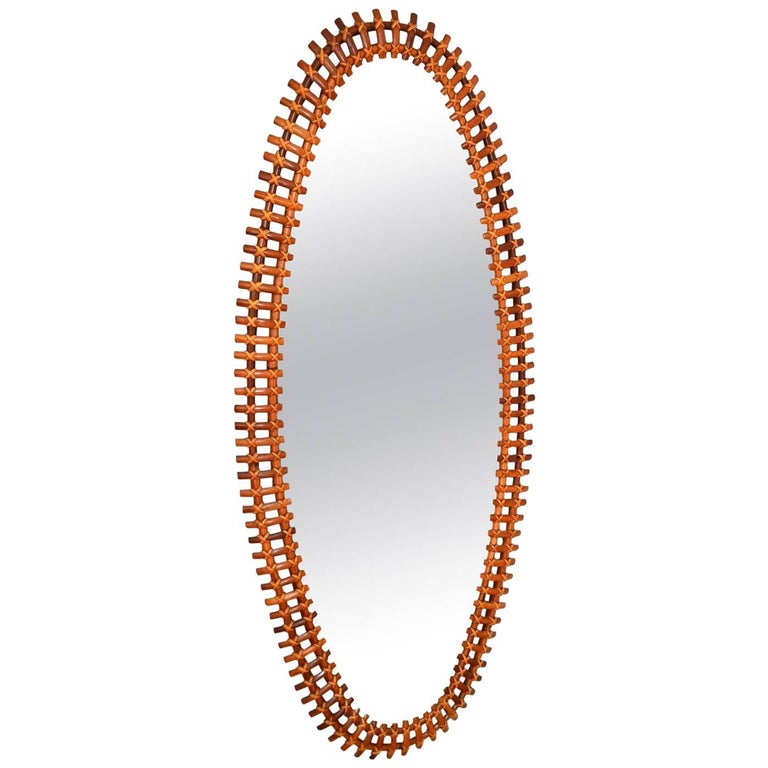 Italian Oversize Riviera Bamboo Wall Mirror 1960s At 1stdibs Italian Oversize Riviera Bamboo Wall Mirror 1960s For