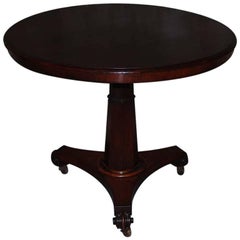 19th Century Round Empire Centre Table in Solid Mahogany