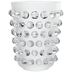 Lalique Mossi Grand Vase Clear Crystal