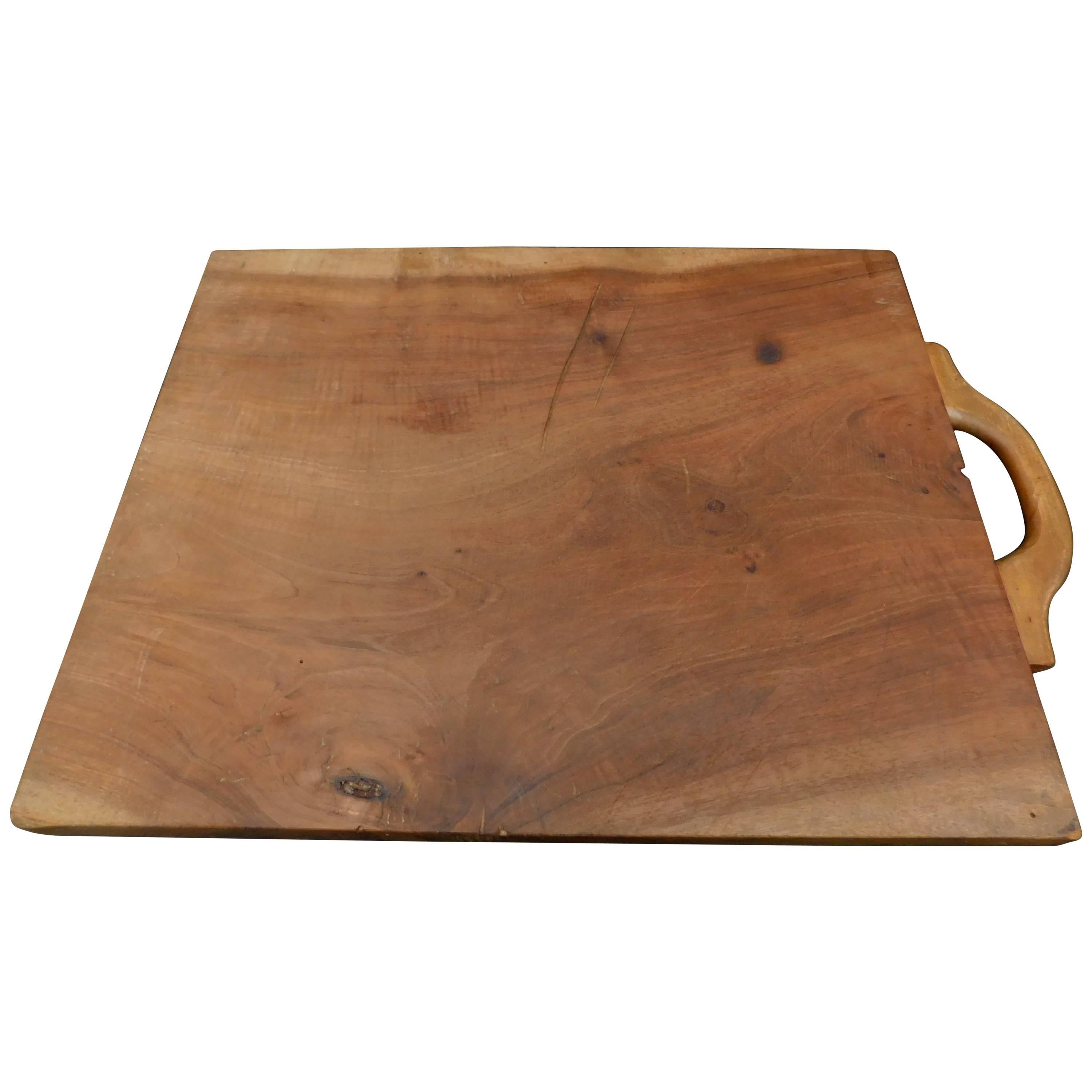 French Wild Cherry Wood Cutting board Made From One Wide Plank.