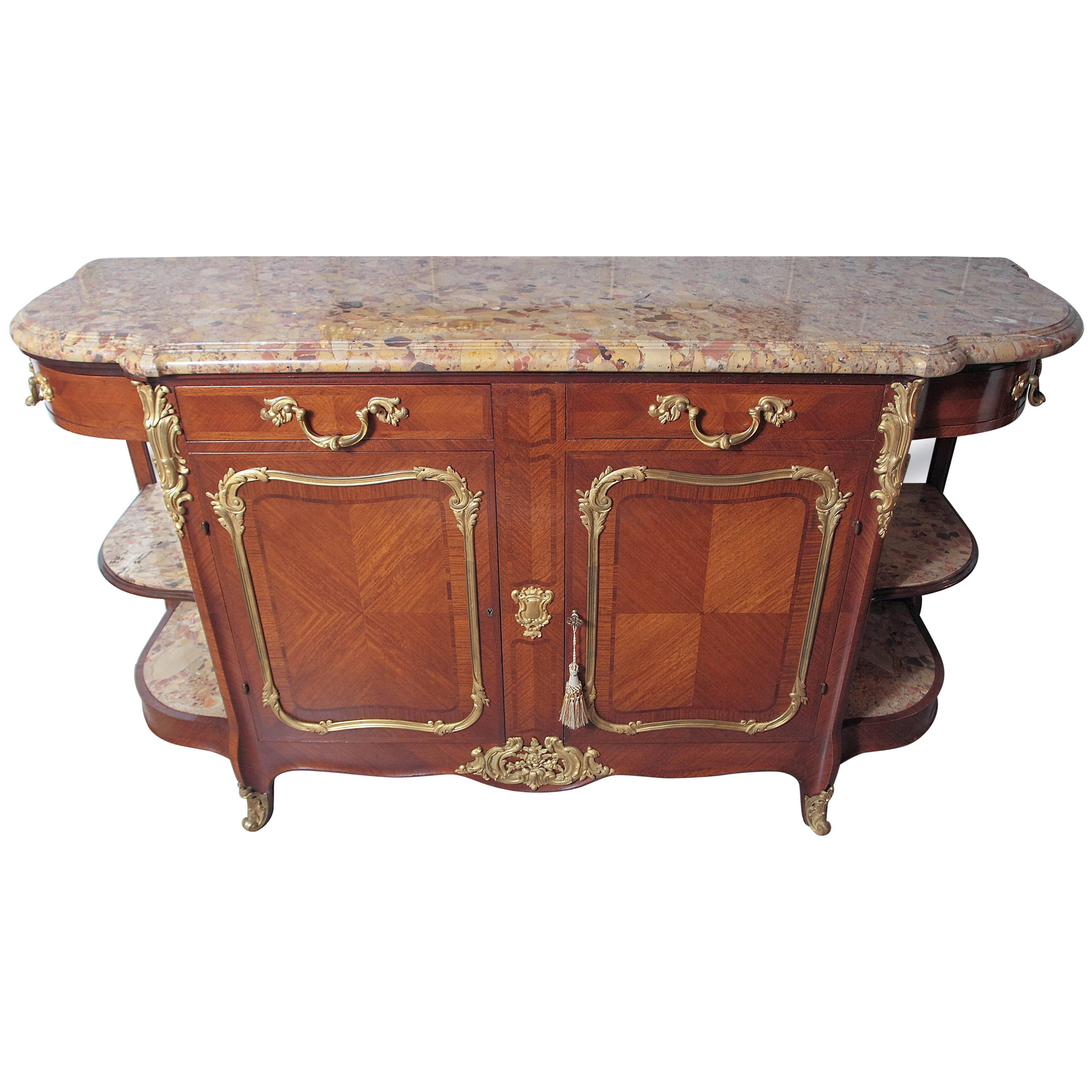 19th Century Fine Louis XV Marble-Top Buffet