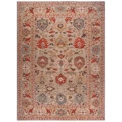 Handwoven Persian Sultanabad Recreation Taupe