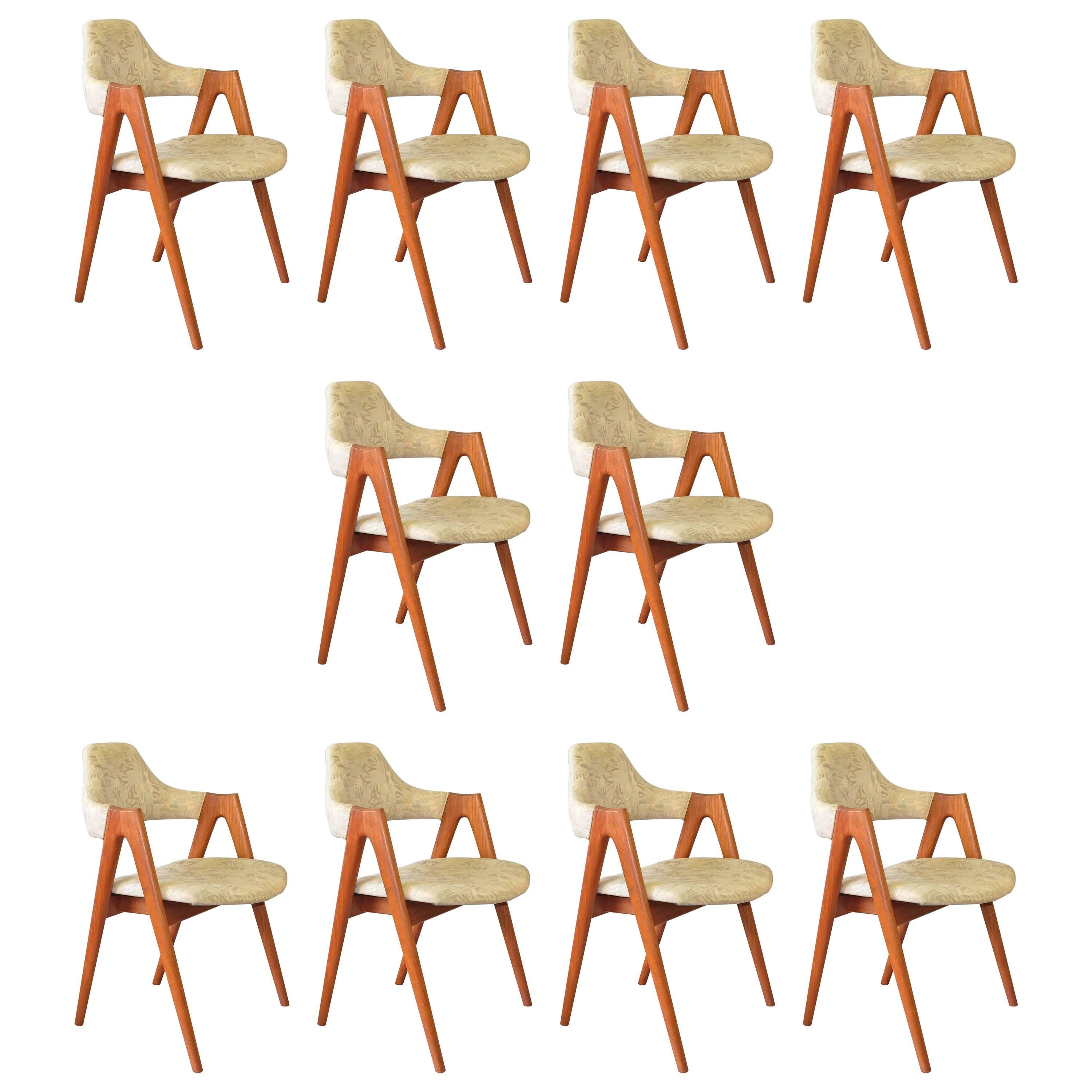 Kai Kristiansen Teak Compass Chairs 1960's For Sale