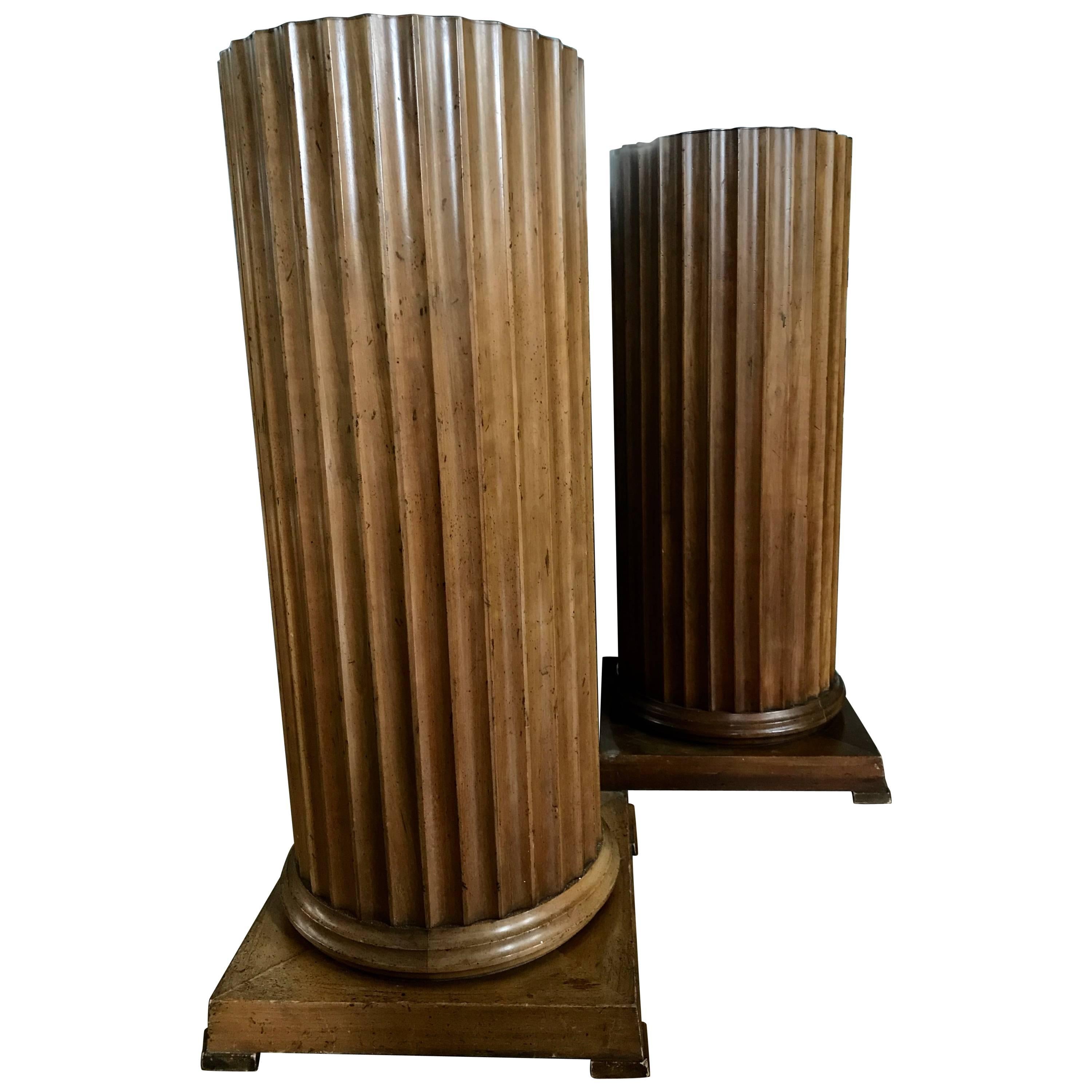 Pair of Neoclassical Column Pedestals