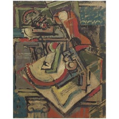 Painting Still Life/Cubist Circle of Emil Filla, 1882-1953 Gouche on Paper